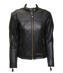 LADY BIKER BLACK LEATHER CRUISER JACKET