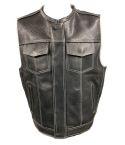 BLACK WHITE MAMBA LEATHER CUT OFF  (DELIVERY 4/5 WEEKS)