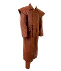 BROWN LEATHER DUSTER CAPE COAT (DELIVERY 4/5 WEEKS)