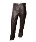 BIKERS LEATHER BROWN JEANS 