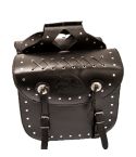 LEATHER BIKER SMALL PANNIER SADDLE BAG