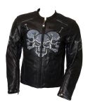 LADY BIKERS SKULL LEATHER JACKET