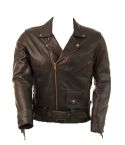 VINTAGE BRANDO LEATHER BIKER TASSEL JACKET