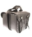 LEATHER BIKER DOUBLE EXTRA LARGE PANNIER SADDLE BAG