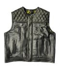 YELLOW DIAMOND BLACK LEATHER CUT OFF (DELIVERY 4 WEEKS)