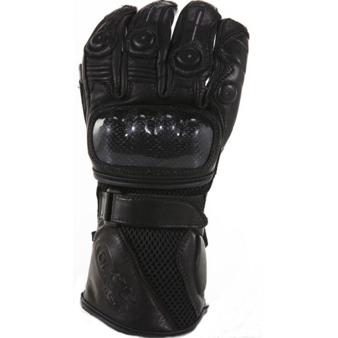 LEATHER BIKER AIRMESH GLOVES