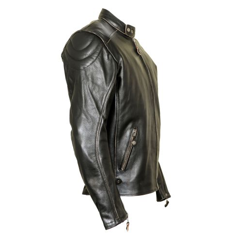 RETRO ANTIQUE LEATHER CLASSIC BIKER JACKET