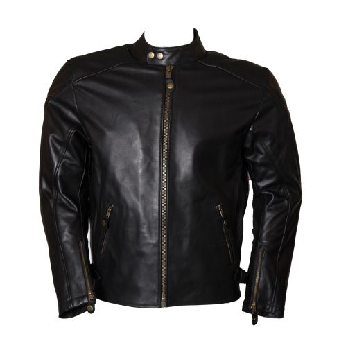 RETRO BLACK LEATHER CLASSIC BIKER JACKET