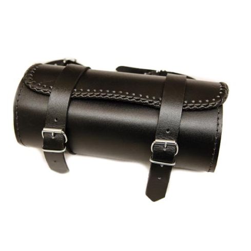 LEATHER BIKER PLAIN PANNIER TOOL ROLL