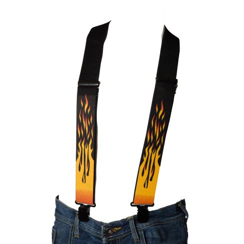 BIKER ORANGE FLAME BRACES