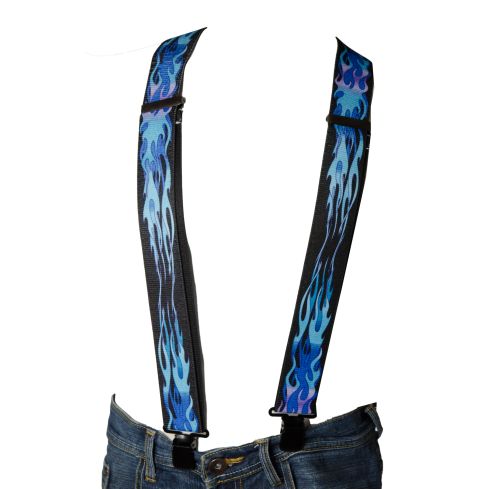BIKER BLUE FLAME BRACES