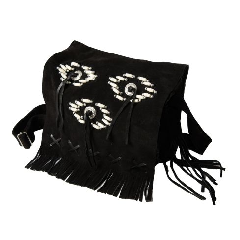 BLACK LADIES SUEDE BAG