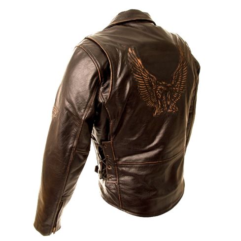 EAGLE ANTIQUE LEATHER BRANDO BIKER JACKET