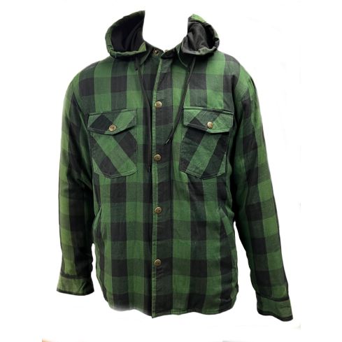 GREEN BLACK BIKERS HOODIE SHIRT