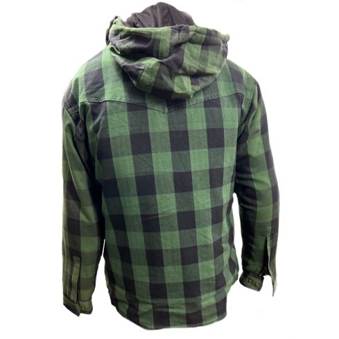 GREEN BLACK BIKERS HOODIE SHIRT