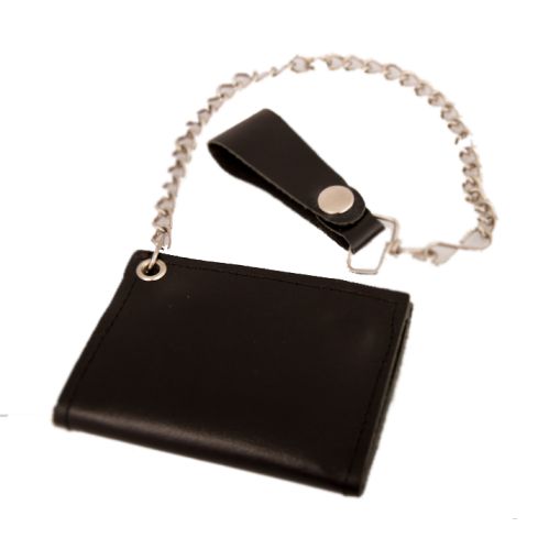 LEATHER BIKER CHAIN WALLET 