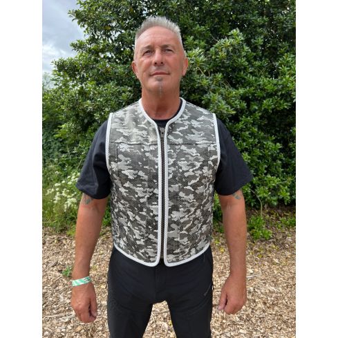 BLACK WHITE CAMO (SHORTBACK) WHITE PIPING EURO CUT (4 WEEKS DELIVERY)