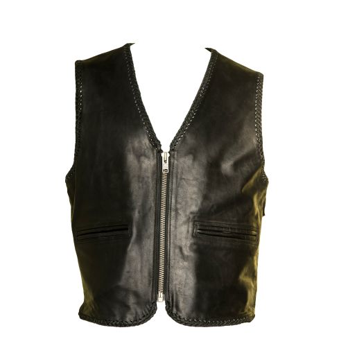 BLACK METAL LEATHER CUT OFF 