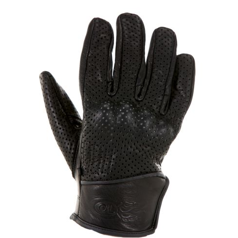 LEATHER BIKER RETRO SHORT GLOVES